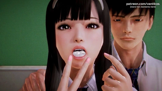 Waifu akademisi – 18 yaşındaki busty güzel Asyalı kız öğrenci büyük bir horoz emiyor ve sınıfta boşalmayı yutuyor - #25