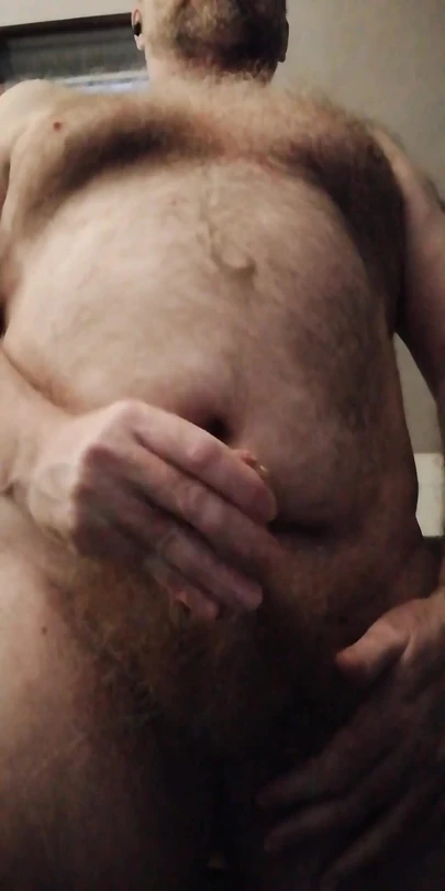 Blowing Huge Load of Daddy Bear Cream
