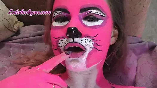 kız ile bodypainting şehvetli emme çük ve kahrolası