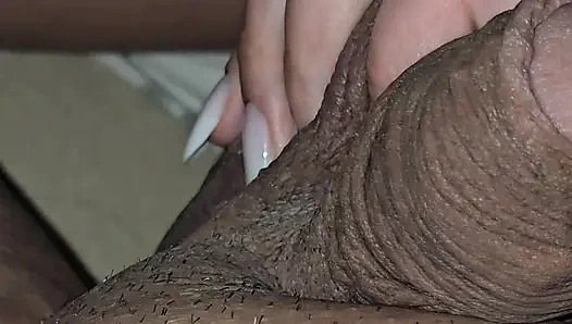 Step mom with huge hands handjob thick cock step son in a homemade video