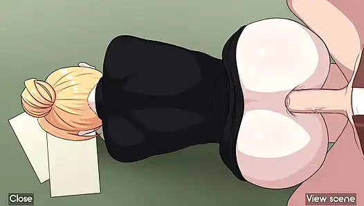 Büyük götlü sarışın pürüzsüz anal