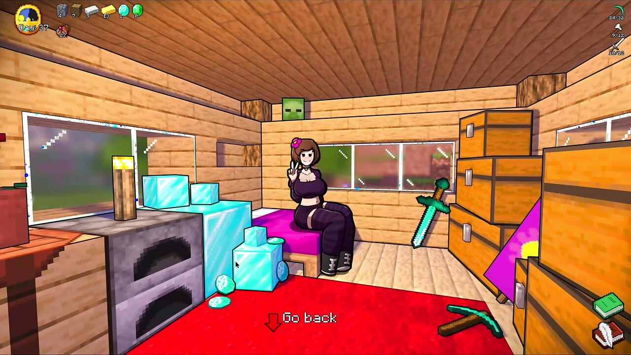 Hornycraft minecraft parodisi - steve jenny'den elmas için ıslak elle muamele alıyor