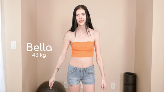 Fit18 - bella nova - 43kg - minik memeli sıska siyah saçlı güzeli oyuncu seçmeleri - 60 fps