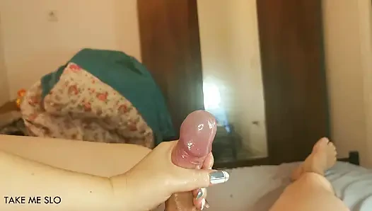 Yatmadan önce yavaş seksi ve sevgi dolu bir bakış açısı mastürbasyonu - beni ağırla