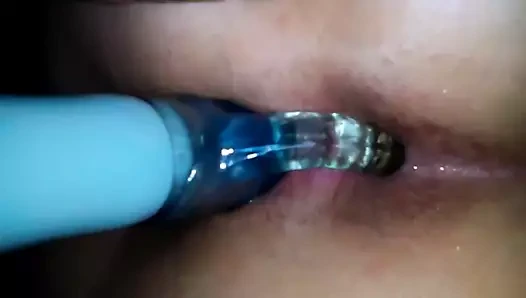 Asshole penetrated with vibrator