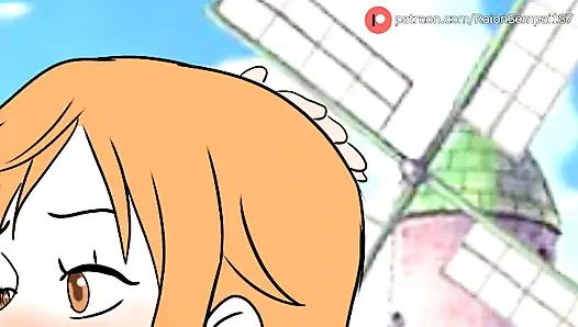 Nami Devouring Nico Robin's Cock