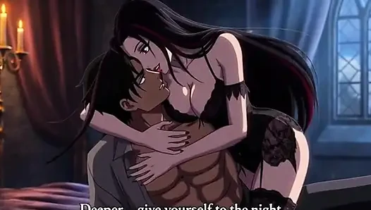 Gotik vampir kraliçesi ölümlü sevgilisini yasak ecstasy ve sonsuz ısırık içine baştan çıkarıyor