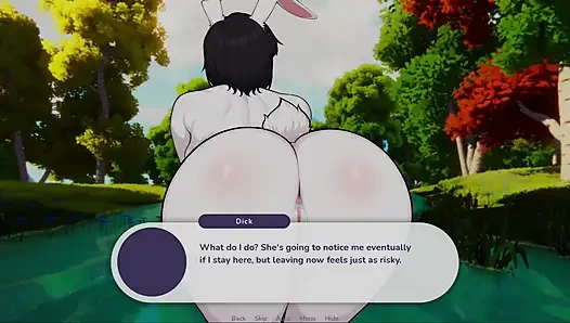 Vahşi tavşan gırtlağına kadar alıyor