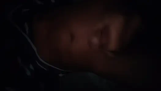 Squirting the trunk at night in the room 🥵