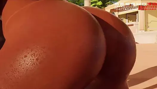 Tarafından Sessho3d (büyük duvar deliği ile süt dolu ateşli ve dolgun sarkık götler)