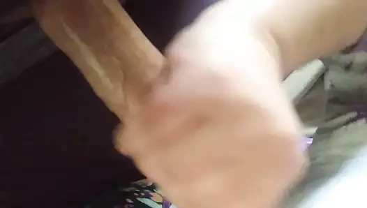 kocanın büyük horoz okşayarak