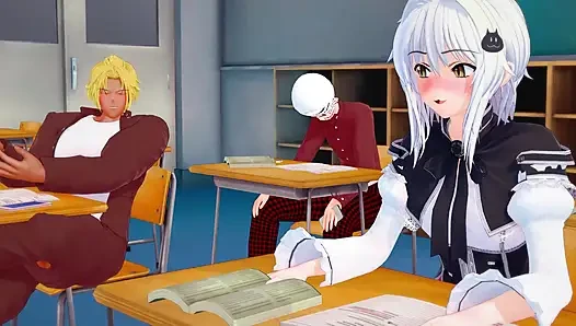 Öğretmen Rossweisse bana sakso çekmem için beni gözaltına gönderiyor - dxd ntr madness series
