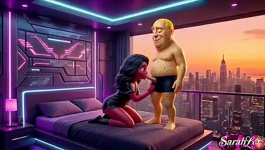 Yatak odasında romantik çift a-i hentai asmr