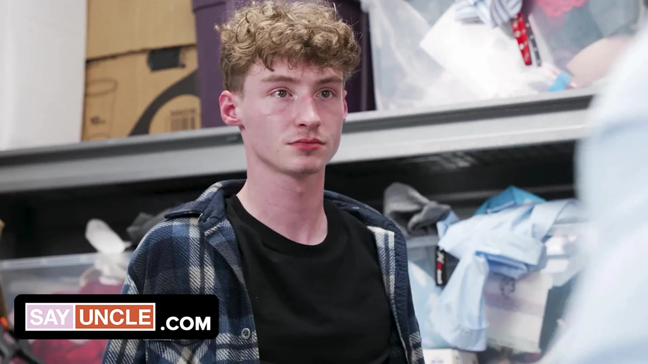 Officer Ryder Hazes Twink Shoplifter Beau and Fucks Him in the Back Office