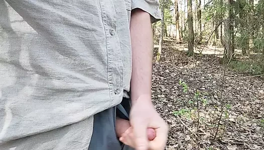 chubby country boy jerks off cock