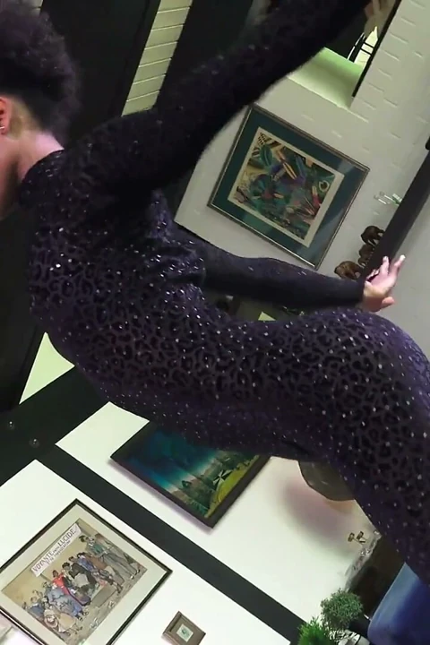Shiny Black Catsuit