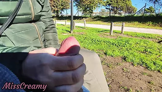 FLASHING my COCK in front a everyone in a PUBLIC PARK and my STEPDAUGHER HELPS me CUMSHOT - REAL SEX RISKY