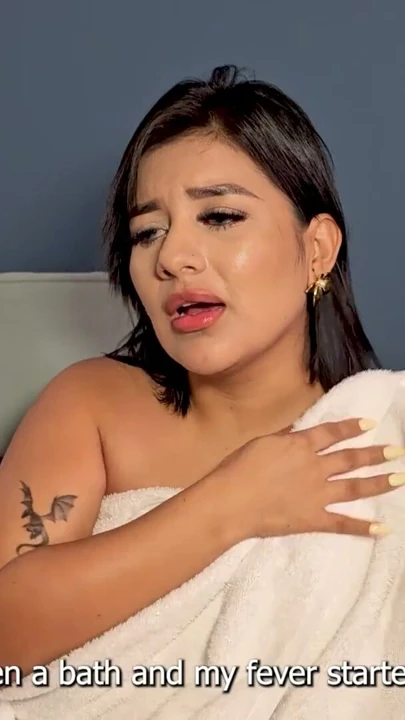 Stepson fucks his stepmother hard after seeing her shower, with a hard cock - Naty Delgado & Markus Brown | Clip 1