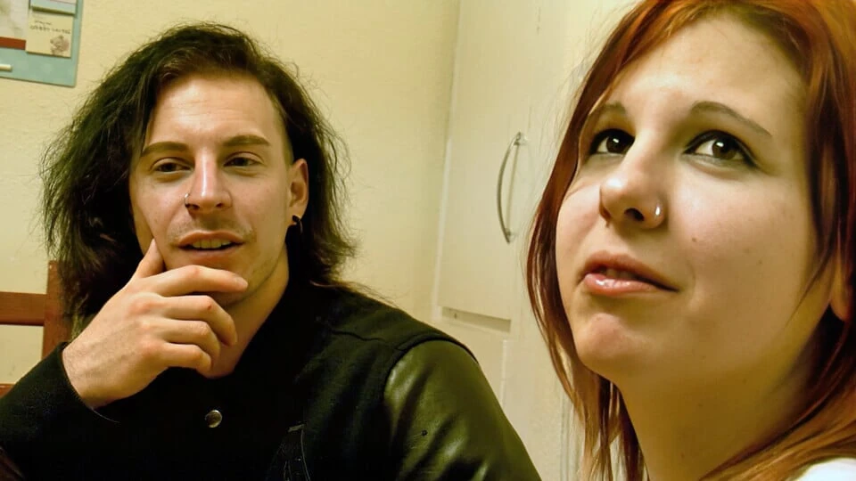 Couple talking before first time sex on camera