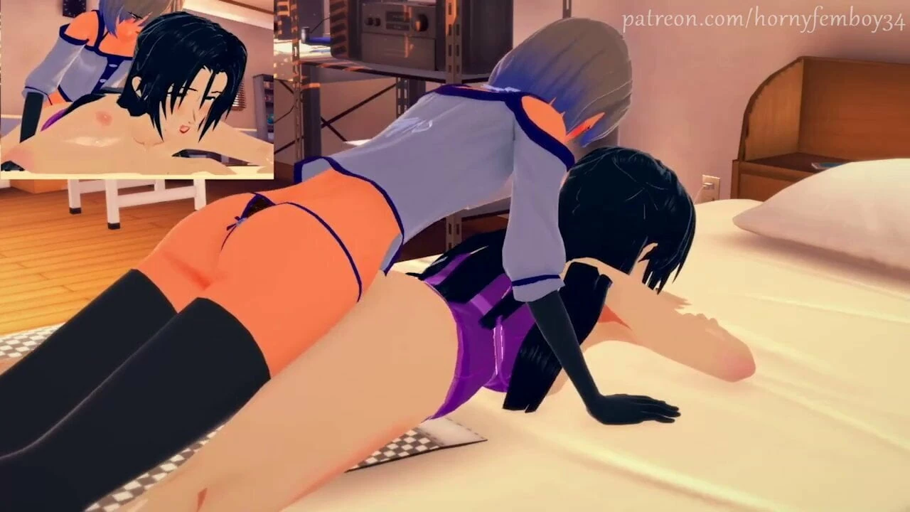 Amamiya Misako begs to creampie from Femboy.