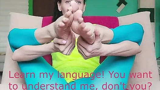 Ayak fetişi, ayak fetişi, tayt fetişi, orta yaşlı seksi kadın fetişi - ben senin fetişin - ginnagg