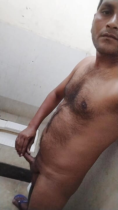 Bathroom alone boy Indian young boy