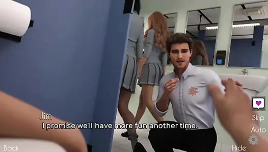 Herkes gidince üvey kız öğrenci kabininde sakso çekiyor