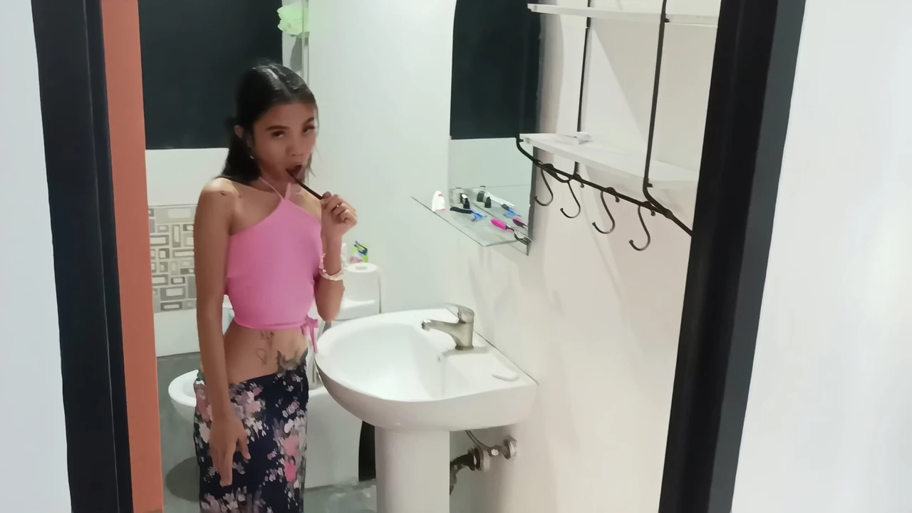 Diş fırçalama ardından Sert Rimming