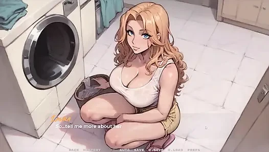 Yeni Kız Arkadaşım [ Tabu Hentai Oyunu ] Bölüm 39 Çamaşırhanede kayınvalidemle kirli şeyler yapıyoruz!