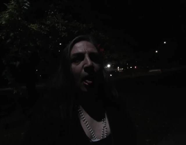 Transvestite Sissy whore is out and about at night .