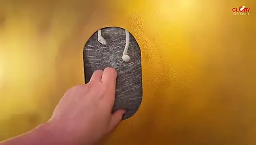 Gloryhole İçin Çok Arzulu - Dede Penisi 30 Saniye Sonra Patladı