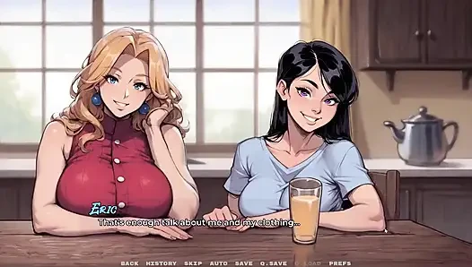 Yeni Kız Arkadaşım Tabu Hentai Oyunu Bölüm 48 Üvey babamın mutfakta üvey annem ve kız arkadaşımla birlikte olmasına şaşırtım!