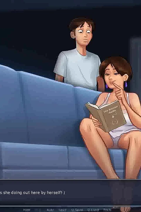 Yaz mevsimi efsanesi: azgın orta yaşlı seksi kadın kanepede mastürbasyon yaparken yakalandı bölüm 152