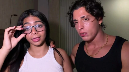 Slim young Venezuelan girl enjoys a big Arab cock