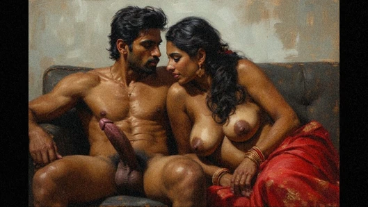 Hintli üvey anne üvey oğluyla biraz eğlenmek için lezbiyen arkadaşını arıyor ve amını üvey oğlunun büyük bir yüküne boşaltıyor