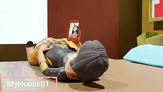 Kızı porno videosu izlerken yakalıyor ve onu sikiyorum