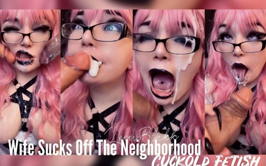 Evli kadın mahalleyi emiyor fetişi