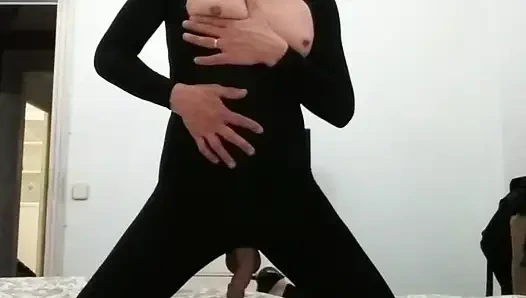 Kedi tulumlu İspanyol orospu