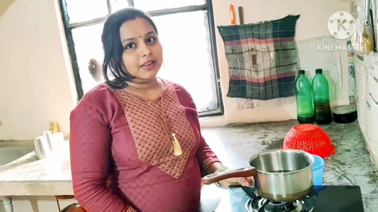Indian Desi Mommy Neighbor Boy With Kitchen