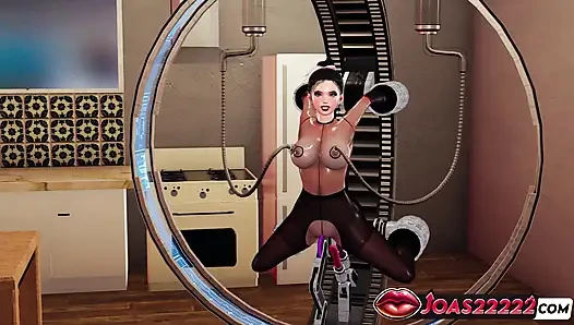 Seksi nishimura miki büyük memeli 3 boyutlu hentai - sikiş makinesi çifte penetrasyon, vibratör ve anal boncuk fışkırtıyor