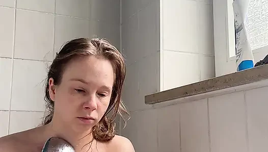 Teen with Perfect Body Showers