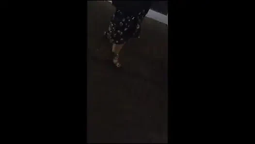 Naylon külotlu çorap çoraplı ayakla mastürbasyon