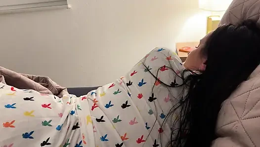 Step Son Cums Twice on Stepmom in Bed After Cuddle Request