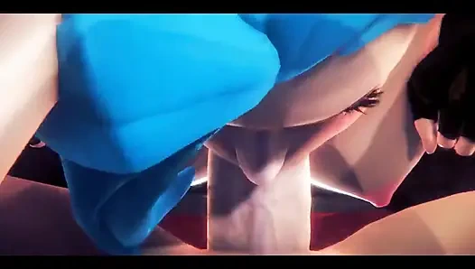 Lol hentai - kaltak gibi bağlı jinx yarak emiyor - Japon Asyalı manga anime film oyunu porno