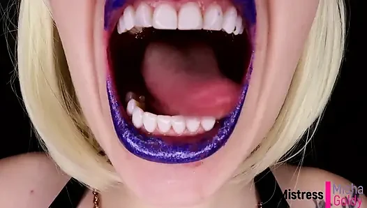 Giantess seni canlı canlı yemeden önce salya akıtıyor ve boşalıyor