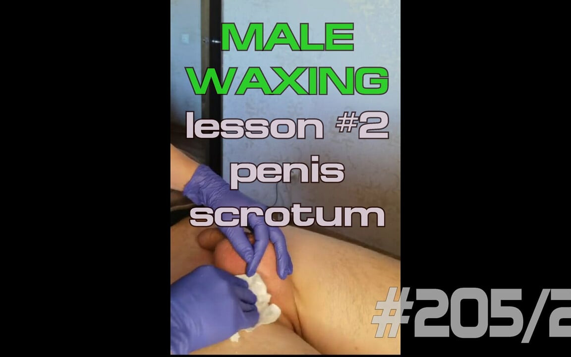#205(2) erkek ağdası. Pürüzsüz penis ve skrotum