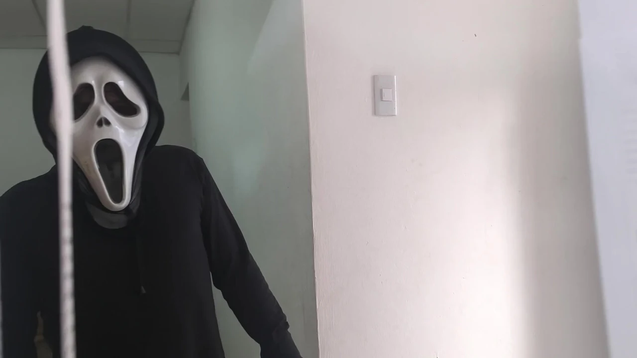 sexual scary movie. 50-year-old woman is fucked by a stranger on Halloween