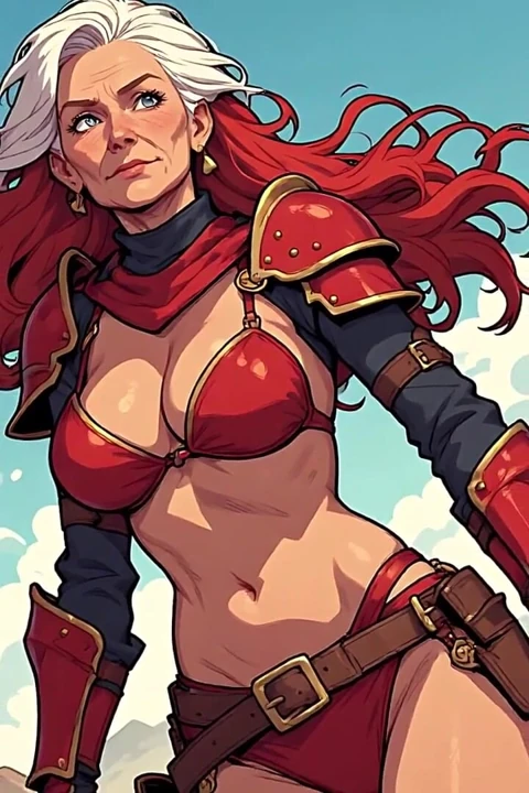 Anime tarzı seksi savaşçı orta yaşlı seksi kadınlar