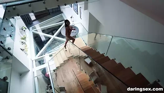 Sikme bebek sevgilisi tarafından boğulmayı seviyor ve sert becerdin