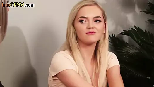 Busty cfnm femdom berbat çük için genç röntgenci